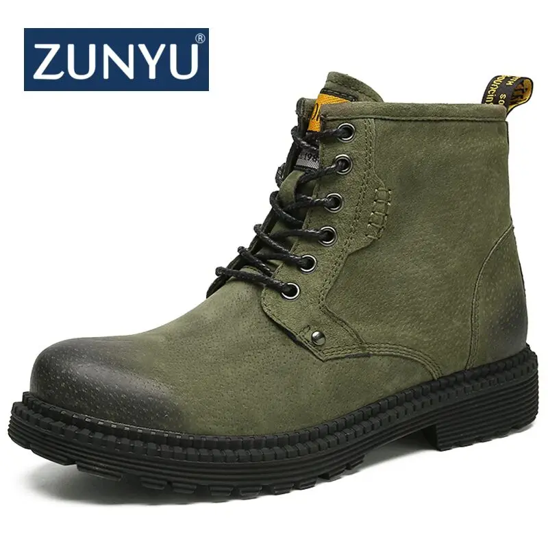 ZUNYU/мужские зимние ботинки на меху коллекция 2018 года теплые мужские рабочая обувь