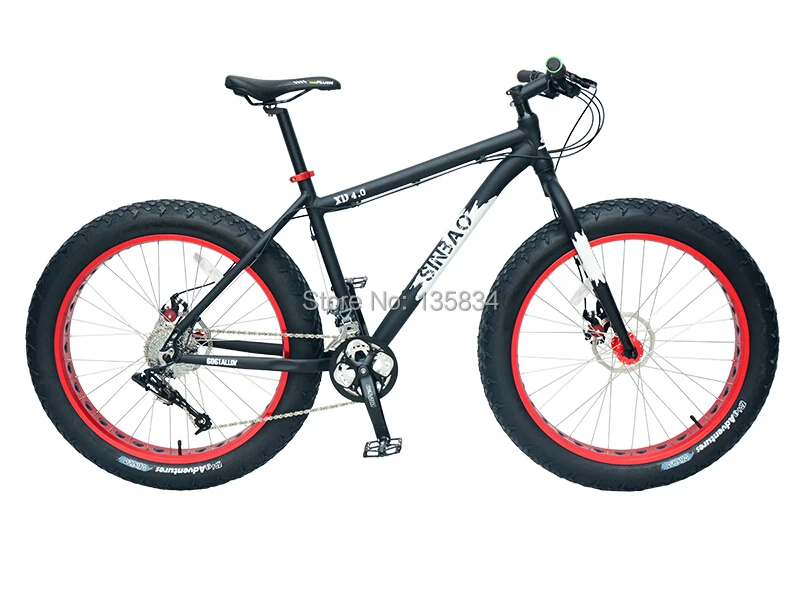 9 скорости Skibob снег горный велосипед езда на велосипеде Bicicleta 26 x 4 0 супер широкий