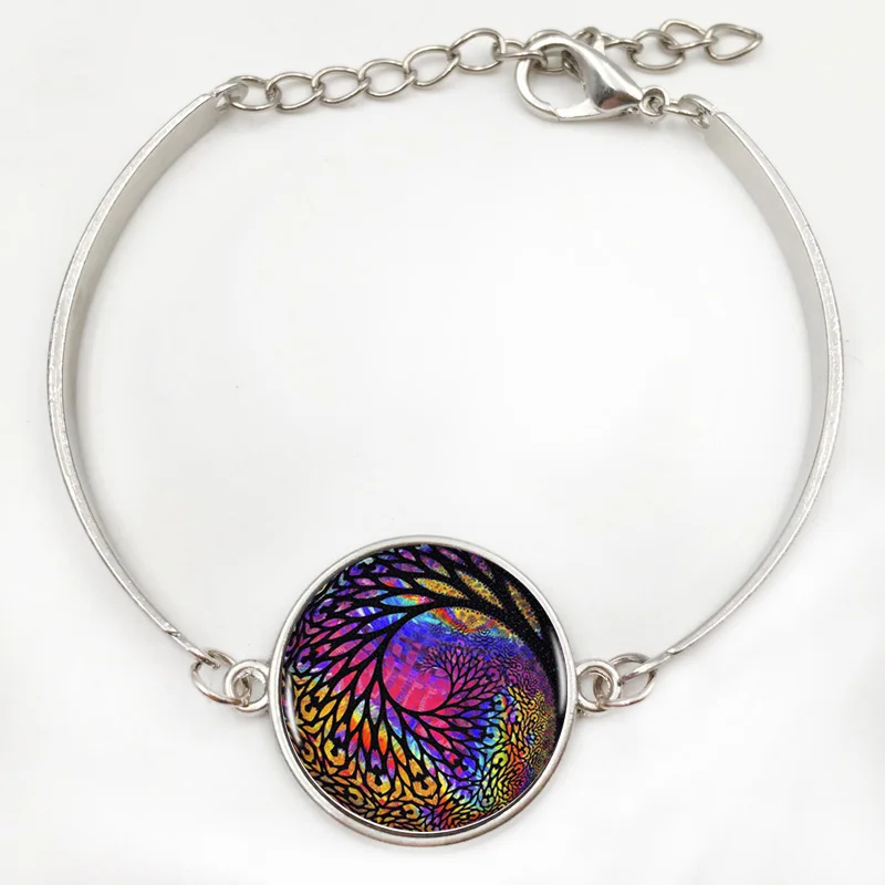 Спираль дерево кулон ожерелье культуры Полумесяца винтажные Серебристые кулоны