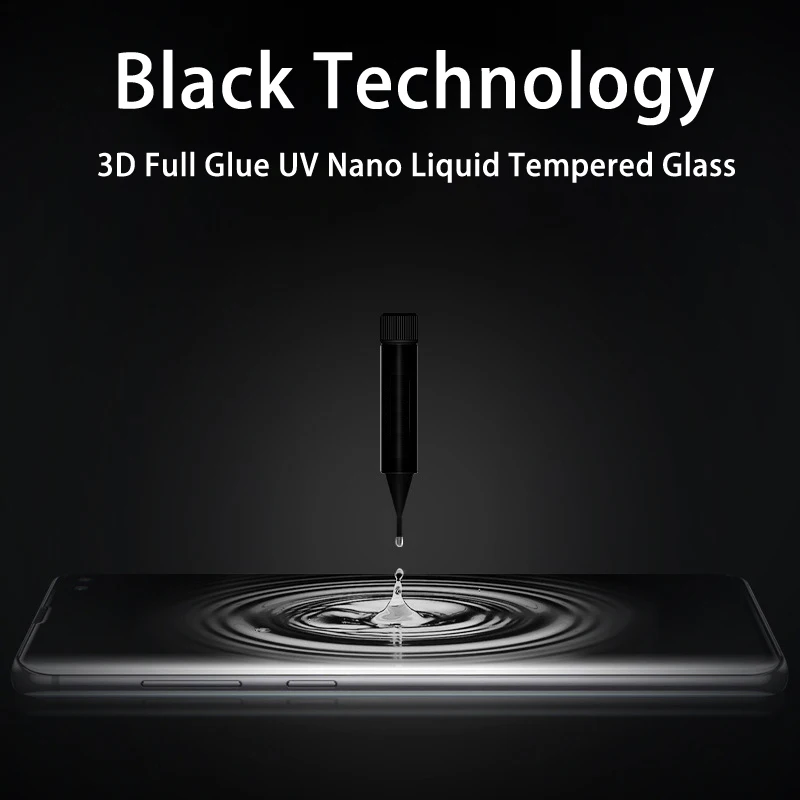 100 шт 3D УФ нано жидкий экран протектор для Galaxy S10 Plus закаленное стекло Полный Клей для Galaxy S10 S8 S9 разблокировка отпечатков пальцев
