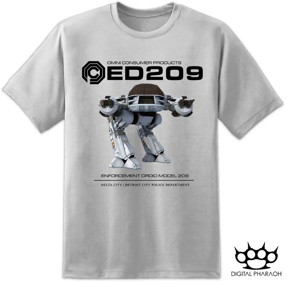 Для мужчин s ED209 Robocop OCP футболка Omni потребительские товары фильм Weyland корп Ретро мультфильм футболка Мужская Унисекс Новая мода