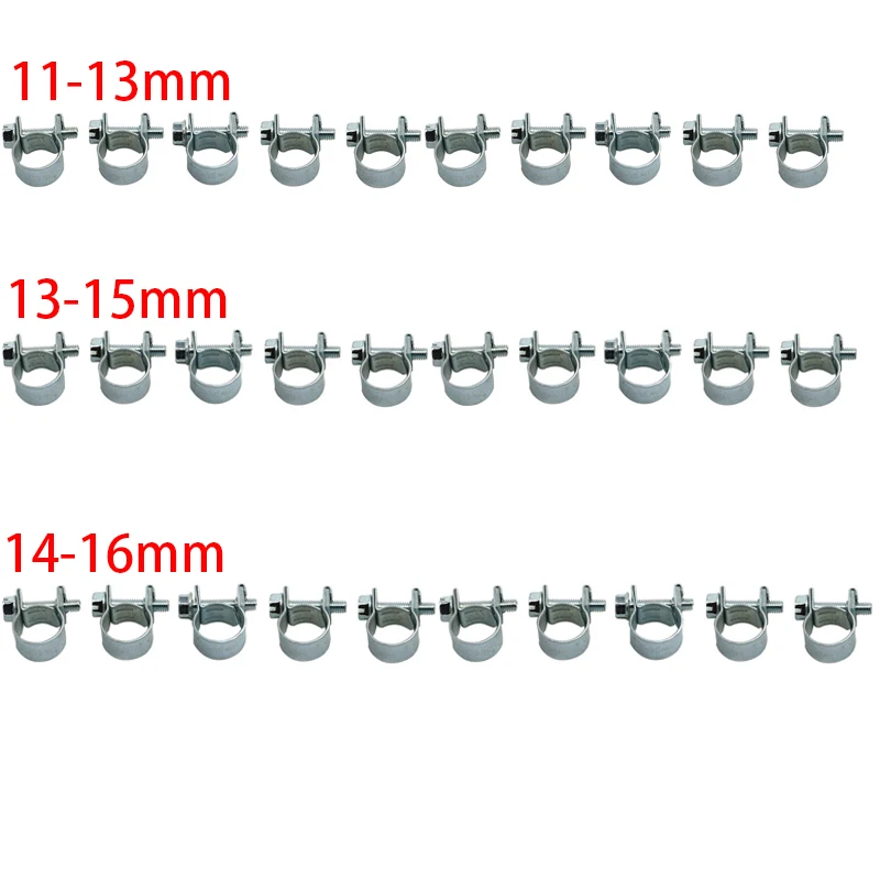 Новинка 30 шт 1/4 &quot5/16&quot 3/8 &quotвпрыска топлива газовые хомуты для шланга зажим