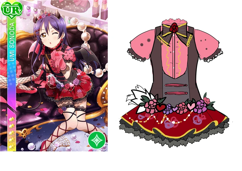 Лидер продаж! Костюм для косплея Love Live Sonoda Umi Devil Ver Cos новинка 2019 костюм Хэллоуина в