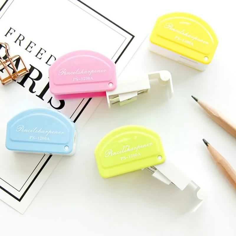 

Coloffice 1PC Candy Color Kawaii PP Material Pencil Sharpener Creative Gifts For Kids Standard Stationery School Office Supplies