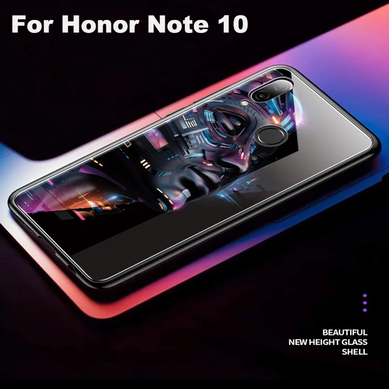 Для huawei Honor note 10 чехол Модный закаленное стекло + TPU задняя крышка для note10 телефона