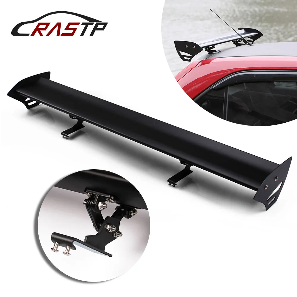 RASTP-43.3&quot Adjustable Aluminum Hatchback Spoiler GT-Style Rear Trunk Wing Tail No Perforation Required Car Racing RS-LTB137 |