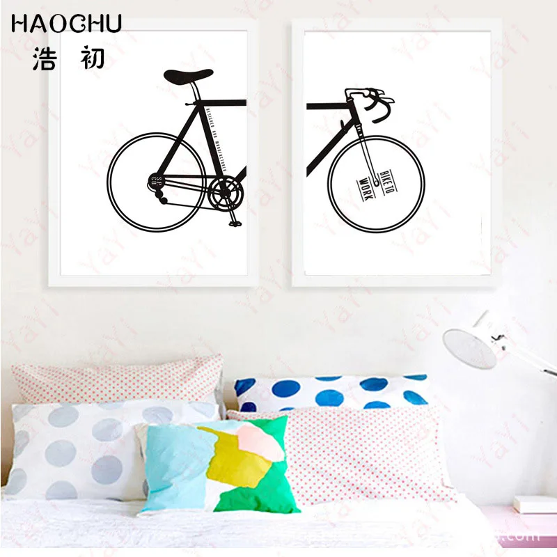 HAOCHU Скандинавская Картина на холсте Черно-белая фотография для украшения дома |