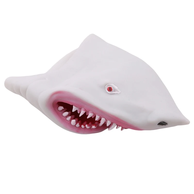 Перчатки марионетки акулы мягкие виниловые фигурки головы животных яркая