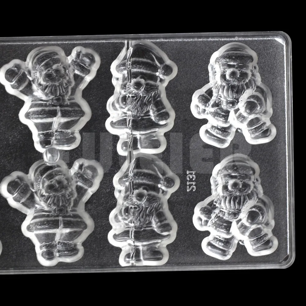 Рождественская серия из шоколадной формы DIY выпечка в подарок поликарбонатная