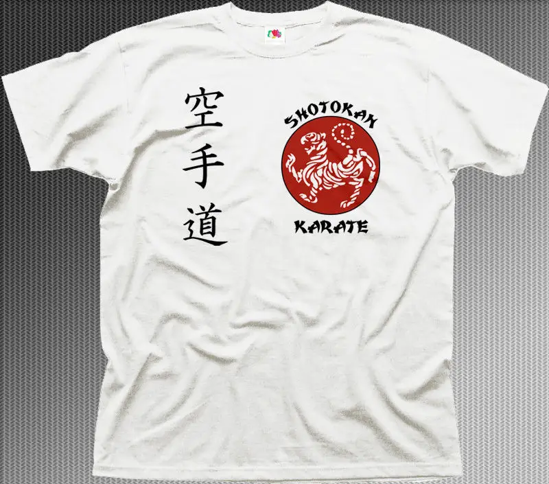 Shotokan Karate Боевая Новая мужская мода хлопок короткий рукав круглый