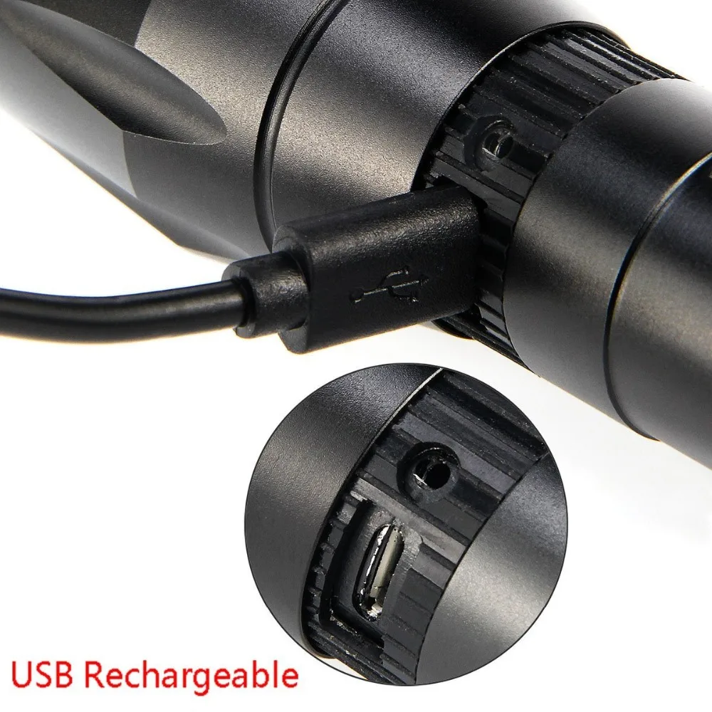 Светодиодный фонарь UltraFire новая зарядка через USB 1800 люмен Фокус CREE XM L L2 5 режимов