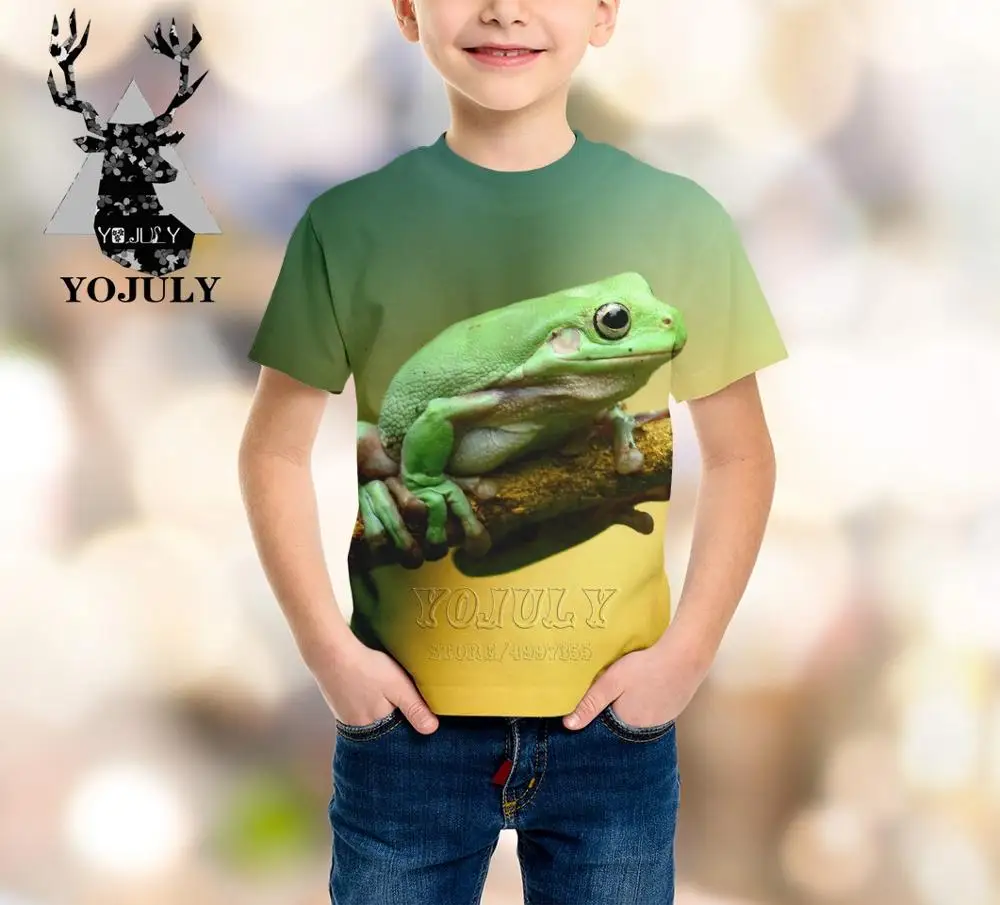 7 YOJULY/детская одежда с 3d принтом в виде лягушки для маленьких мальчиков и девочек-подростков детская футболка горячая Распродажа, модные футболки Modis с круглым вырезом, A252 - Цвет: 7