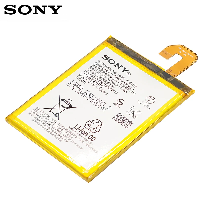 SonyOriginal аккумулятор для телефона LIS1558ERPC Sony Xperia Z3 L55T L55U D6653 D6633 D6603 3100 мАч Сменные