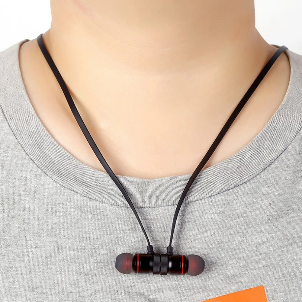 Горячие модные магнитные беспроводные Bluetooth спортивные наушники с тяжелыми басами металлические наушники-вкладыши Наушники-вкладыши Универсальные для телефона