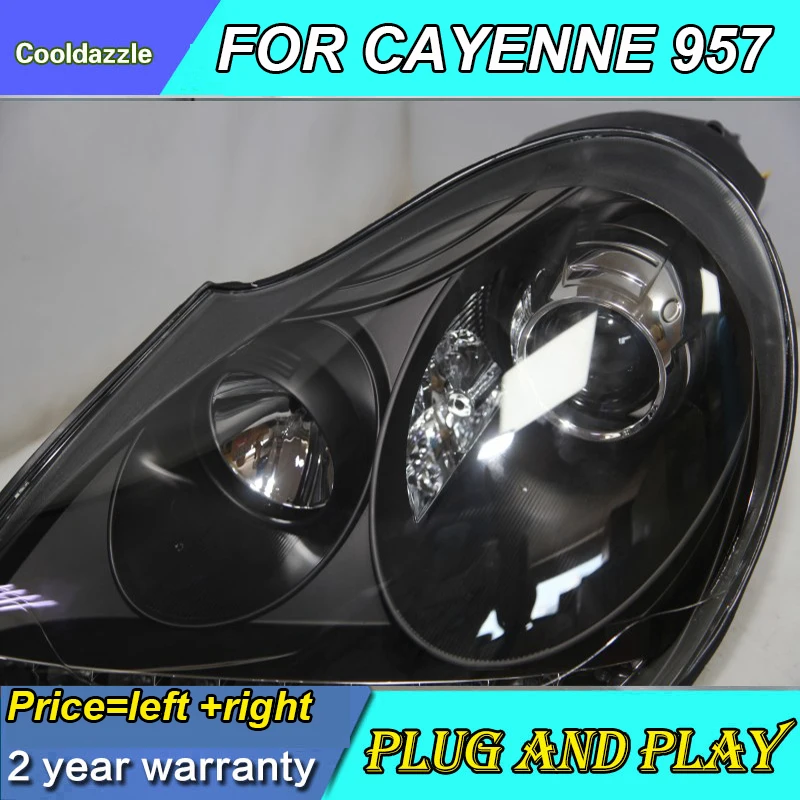 Светодиодные фары для Porsche Cayenne светодиодный передние 2004 2005 2006 года с дневными
