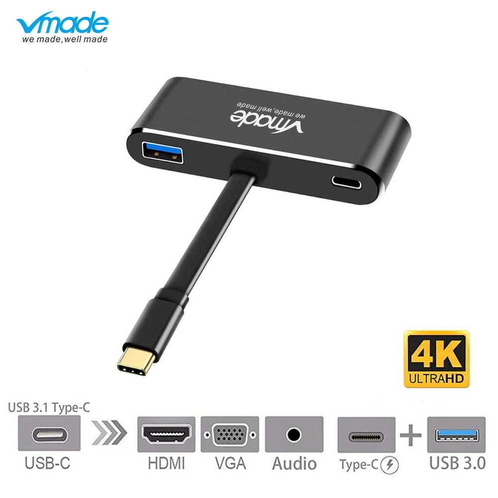 5 в 1 USB 3 0 Тип C Женский адаптер преобразователь аудиовизуальных систем порт