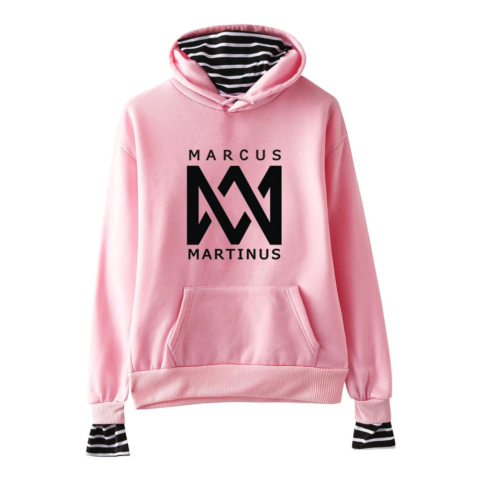 

Marcus &martinus Fake two pieces Hoodies Sweatshirt Keep Warm New Style Ouewear Casual Sweatshirt Plus Size