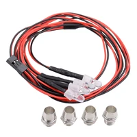 4pcs led light kit headlights taillight white red for 15 18 110 112 116 rc car upgrade parts