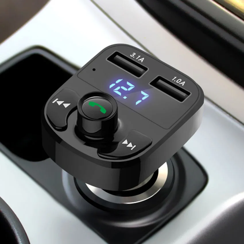 Поддержка TF карты двойной USB Bluetooth громкой связи автомобильный комплект HY82 fm