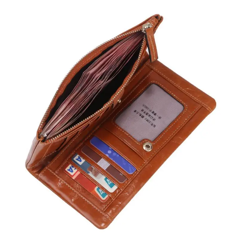 Женский кошелек CHSANATO длинный из натуральной кожи|carteira feminina|wallet longwomen wallets |