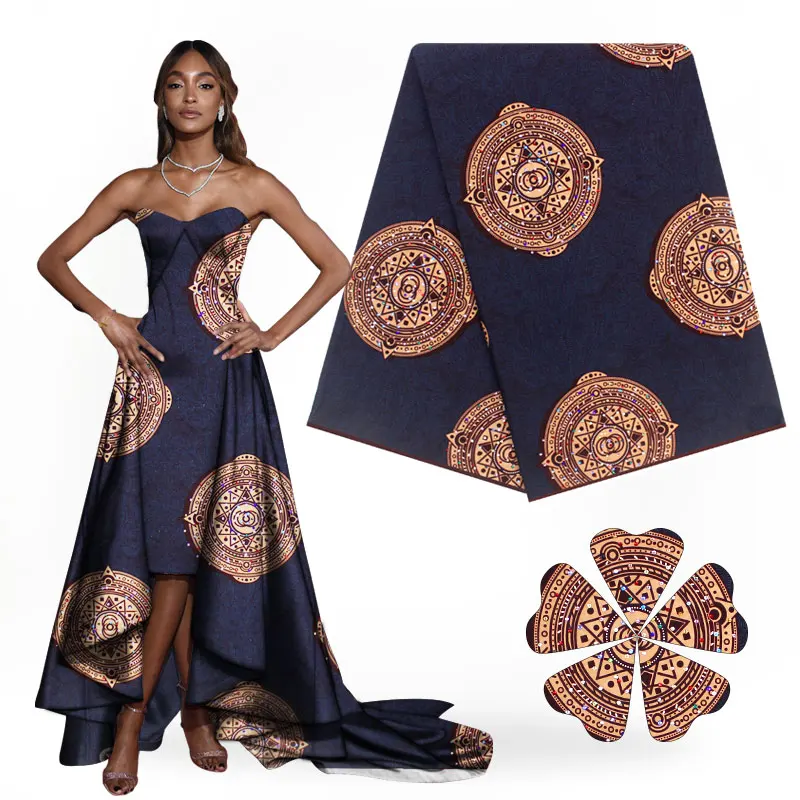 

Hot Sale With Stones cotton Wax High Quality Wax African Wax For Women Dress H181019