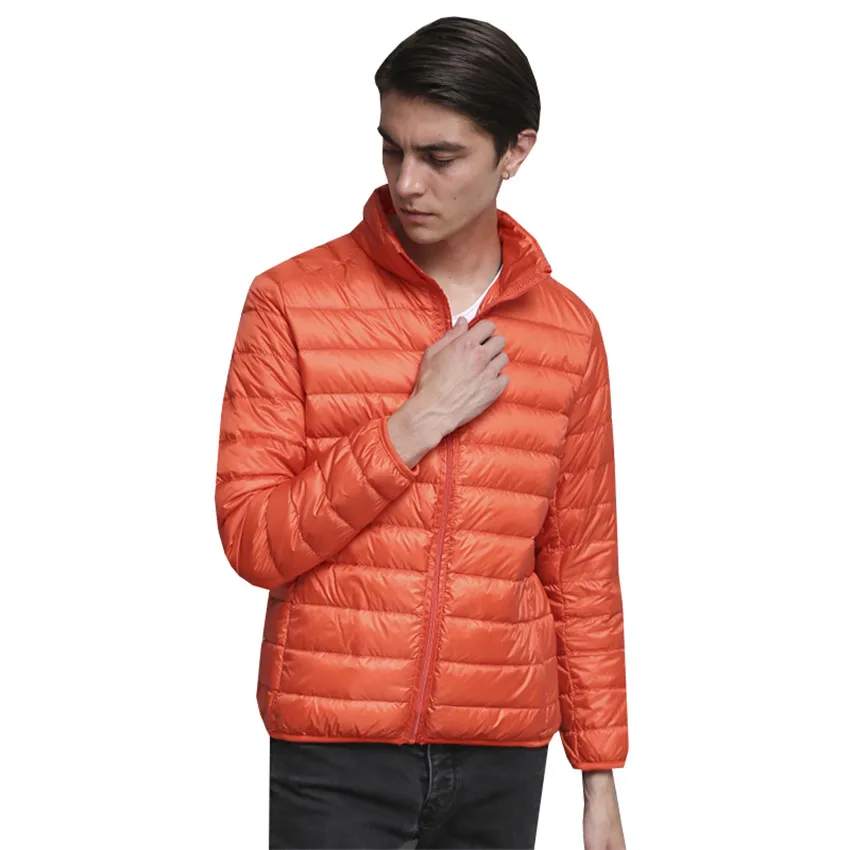 Осенне-зимний мужской пуховик НОВАЯ тонкая белая утка ультра легкие пуховые