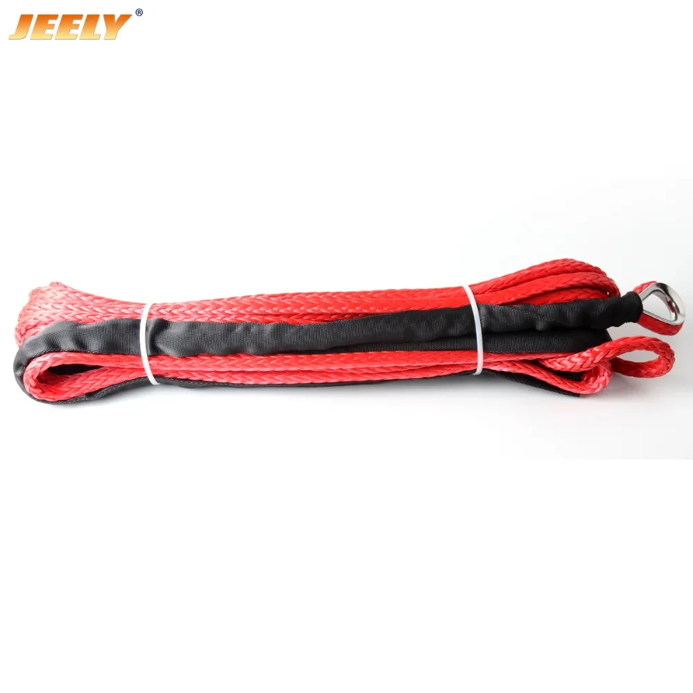 JEELY 3/8 ''x80' UHMWPE буксирный трос синтетический сменный кабель с наперсток|rope