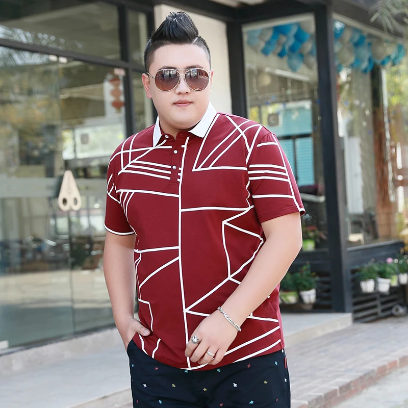 Бренд 2XL-7XL плюс размер рубашка поло мужская Свободная летняя большая Мужская 4XL 5XL