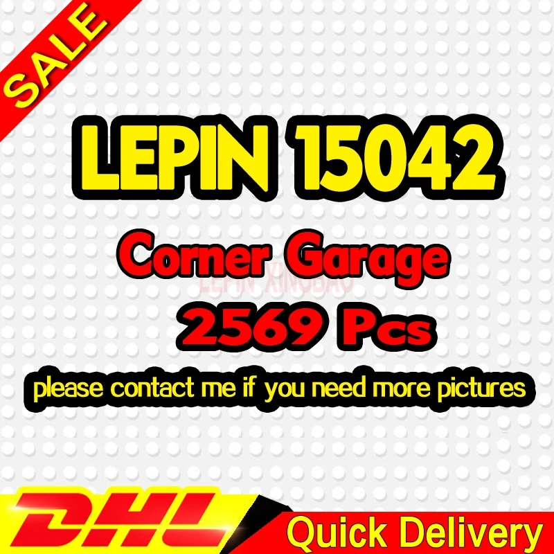 Leleings 15042 2569 шт Угловые гаражи 10264 конструктор здания серии кубики Кирпичи Детские