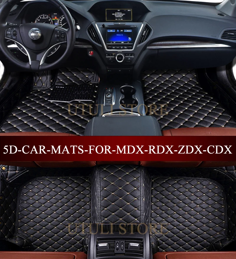 Кожаные автомобильные коврики для Acura MDX RDX ZDX CDX водонепроницаемые под заказ ног |