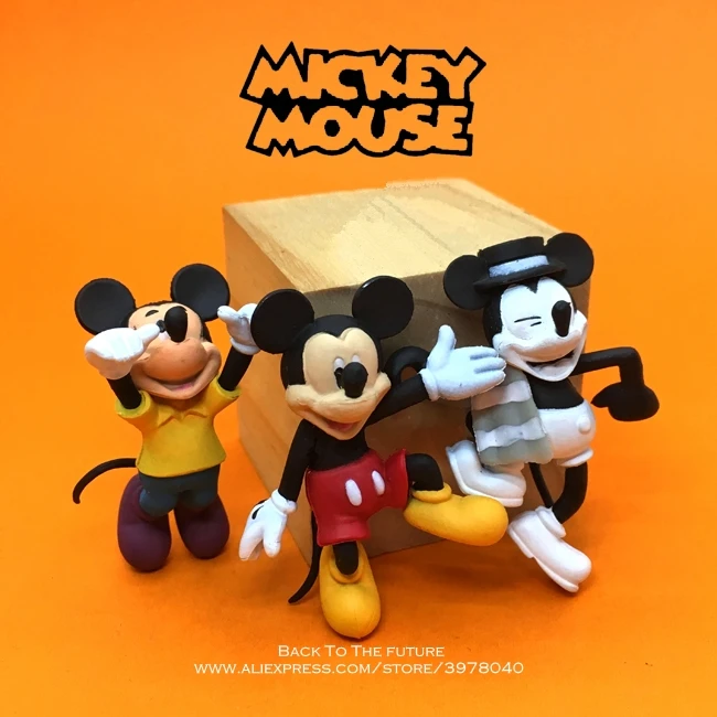 Disney Mickey Mouse 4 5 см 3 стиля мини кукла фигурка аниме украшение коллекции игрушка
