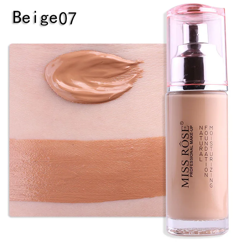 Beige 7 MISS ROSE жидкий кремовый консилер Бронзовый Матовый уход за лицом основа крема ВВ CC Осветляющий праймер солнцезащитный крем корейская косметика - Цвет: Beige 7