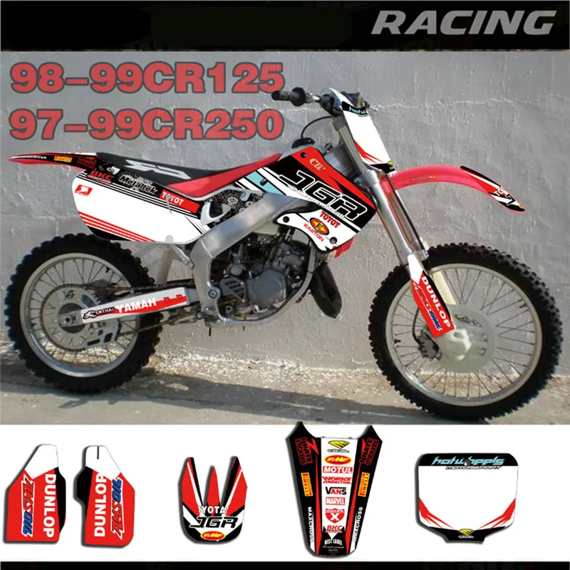 Переводная наклейка графика и фон для Honda CR125 CR250 1997 1998 1999 CR 125 250|Наклейки стикеры| |