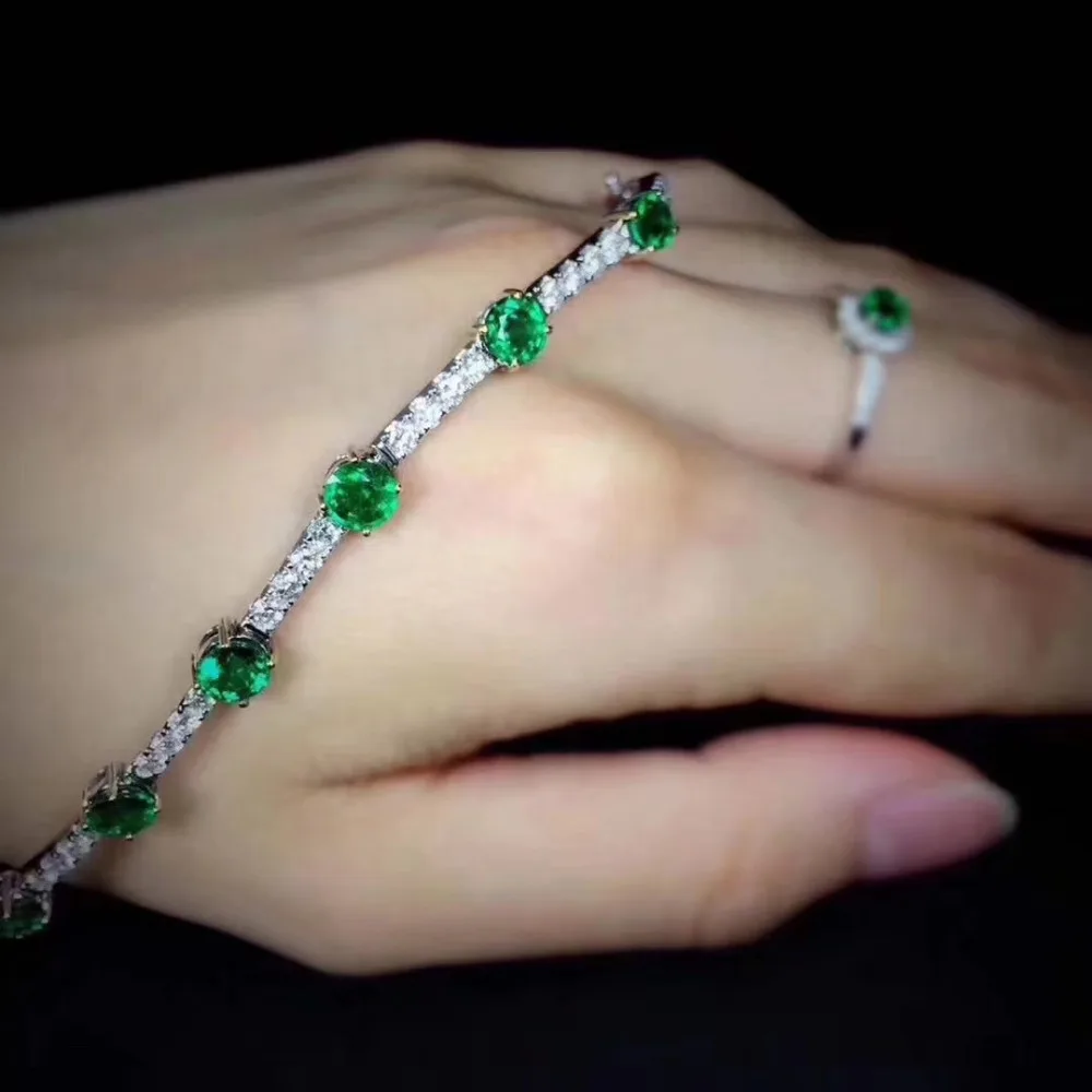 Браслет женский из серебра 925 пробы с натуральным драгоценным камнем 4 м|fine jewelry|gift