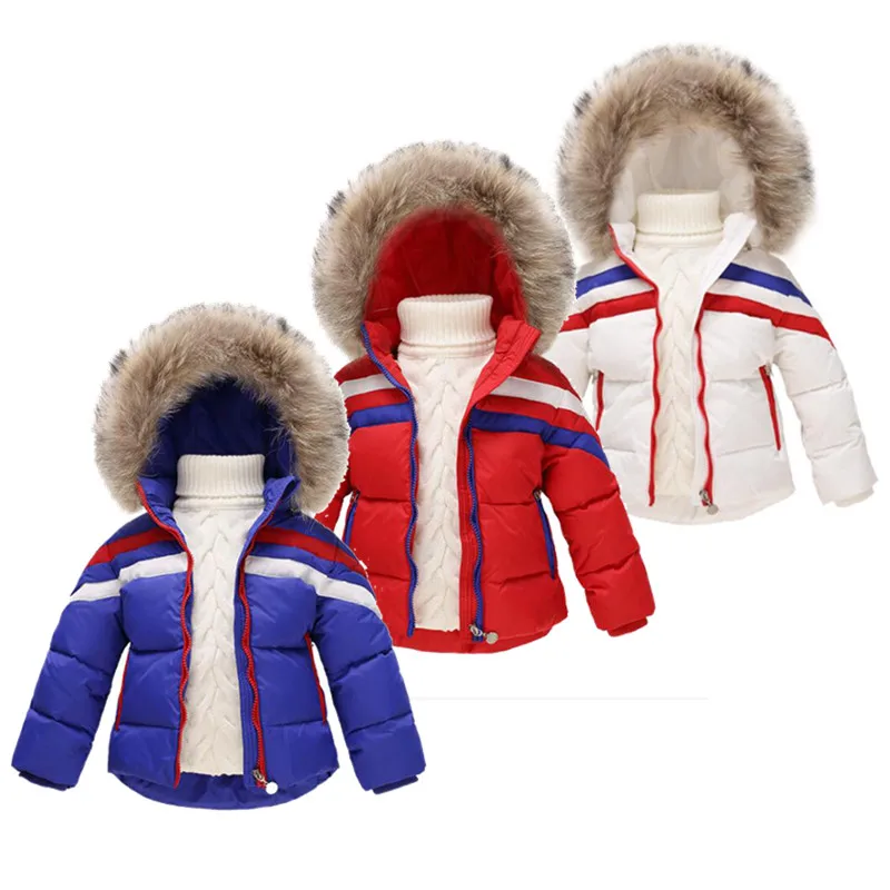 Модная детская одежда 2017 пуховик зимнее пальто для девочек унисекс теплая парка 2