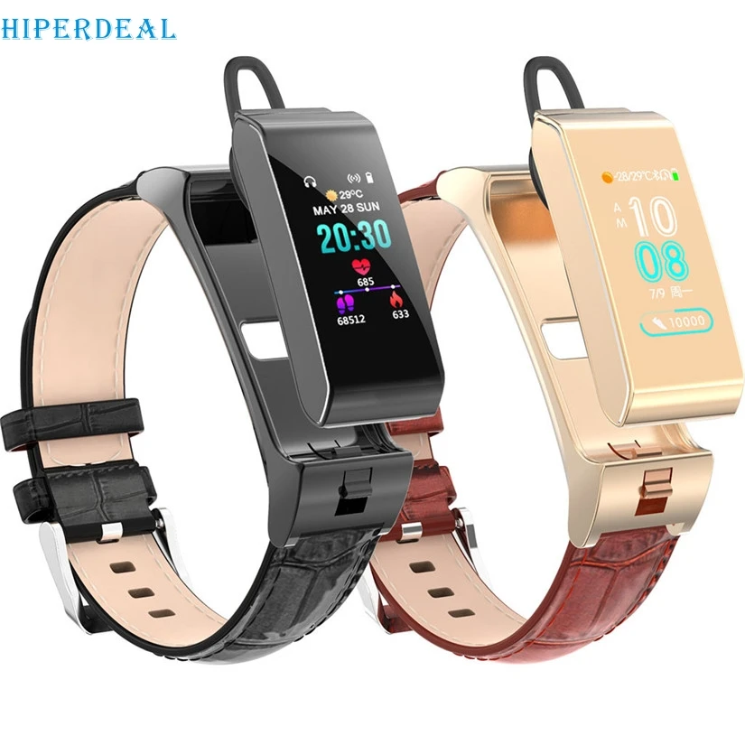 HIPERDEAL 2 в 1 Смарт часы Bluetooth гарнитура монитор сердечного ритма фитнес трекер AI
