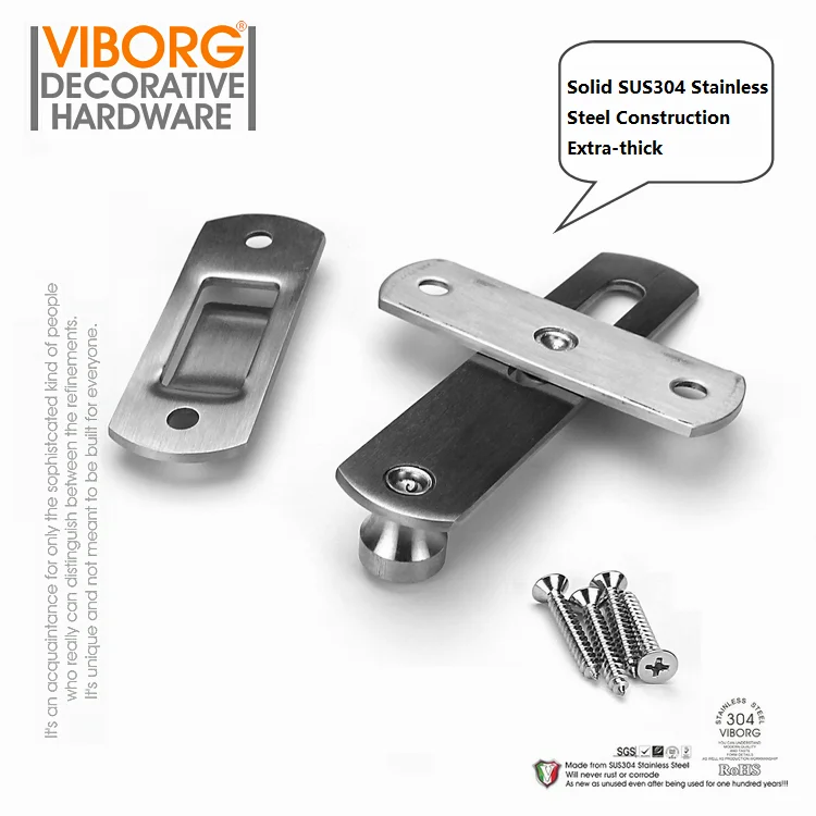 VIBORG Deluxe Solid SUS304 из нержавеющей стали, дверные болты, замки с защелкой, защитная защелка
