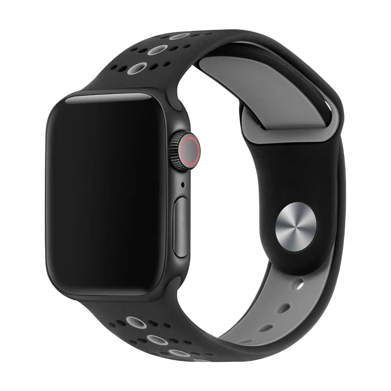 Ремешок для наручных часов Apple Watch 38 мм 40 мм 42 44 мм замена мягкий силиконовый ремешок совместим для наручных часов IWatch серии 4/3/2/1 81002 - Цвет ремешка: 9