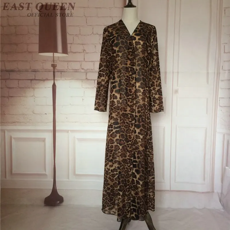 Женское шифоновое платье с длинным рукавом Abaya мусульманское Повседневное