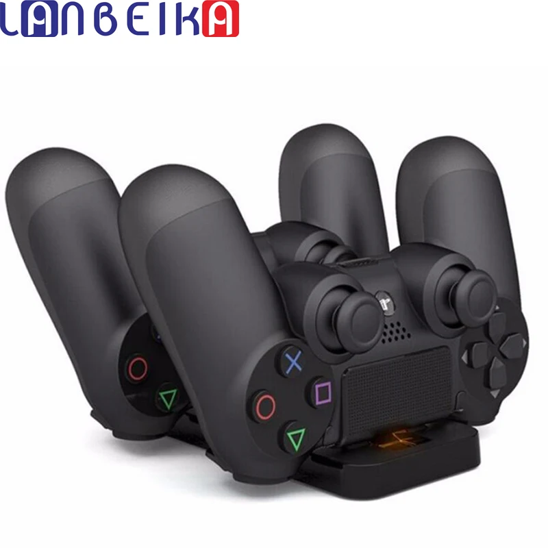Новое поступление двойная USB зарядная док-станция Подставка для playstation 4 PS4 игровой контроллер черное зарядное устройство для dualshock 4 Ручка