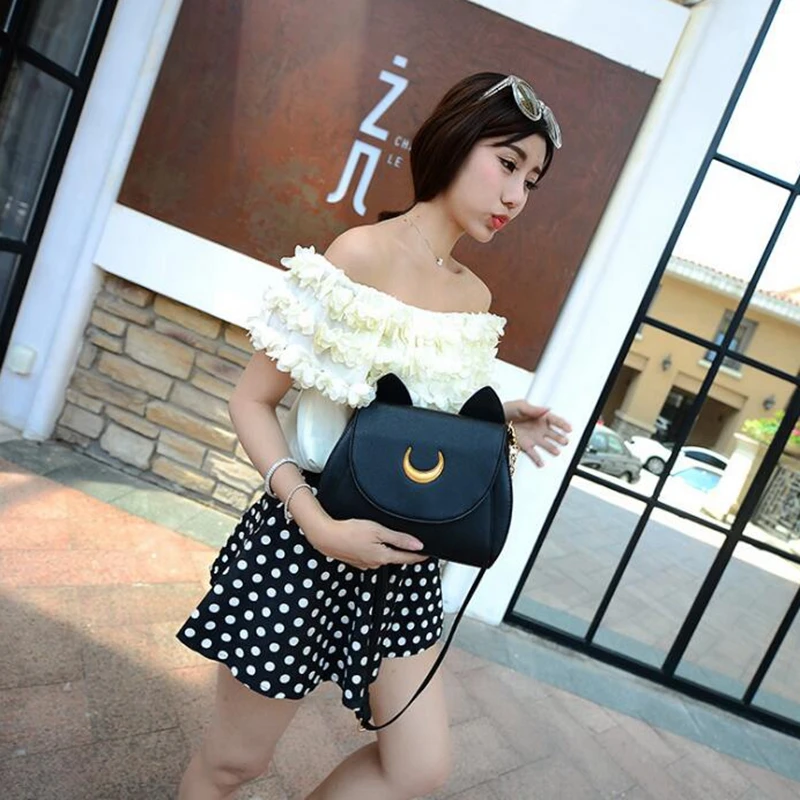 Новый летний ограниченным Сейлор Мун цепь сумка на плечо для девушек луна