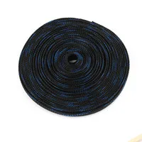 Black Blue 10 м диаметр 15 мм провод кабель Защита ПЭТ нейлон плетеная обмотка высокой плотности кабель рукав изоляции провода оплетка - Цвет: Black Blue