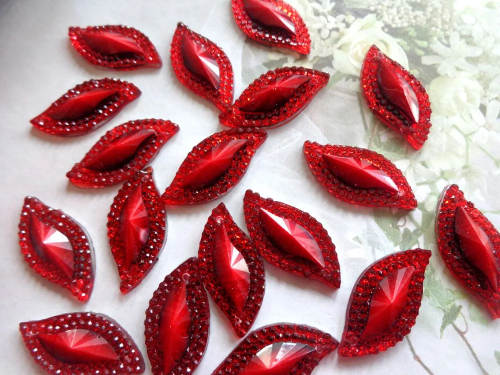 Горячая Распродажа красные кристаллы пришивные камни с плоской задней стороной