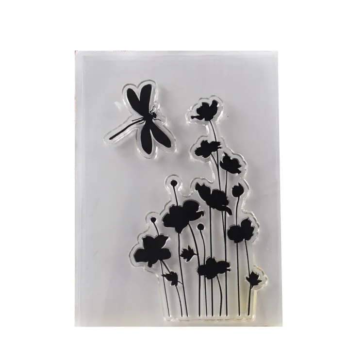 Дерево Лаванда прозрачные резиновые ясно штамп/печать записки/фото DIY альбом