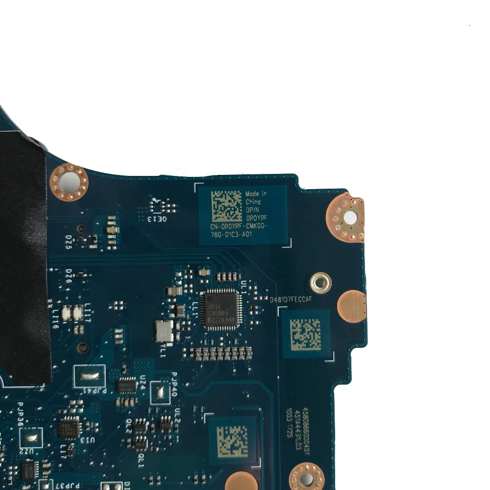 Refurbished For DELL Inspiron 7480 Laptop Motherboard With I5-7300U 2.6GHz CPU DDR4 CN-0R0YRF 0R0YRF LA-E132P 100% Perfect Test |