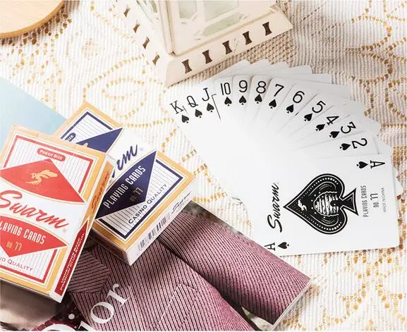 Whosales 20pcs/lot 310g Black Core Playing Cards 2 Size for Choose high quality family and party Porker | Спорт и развлечения