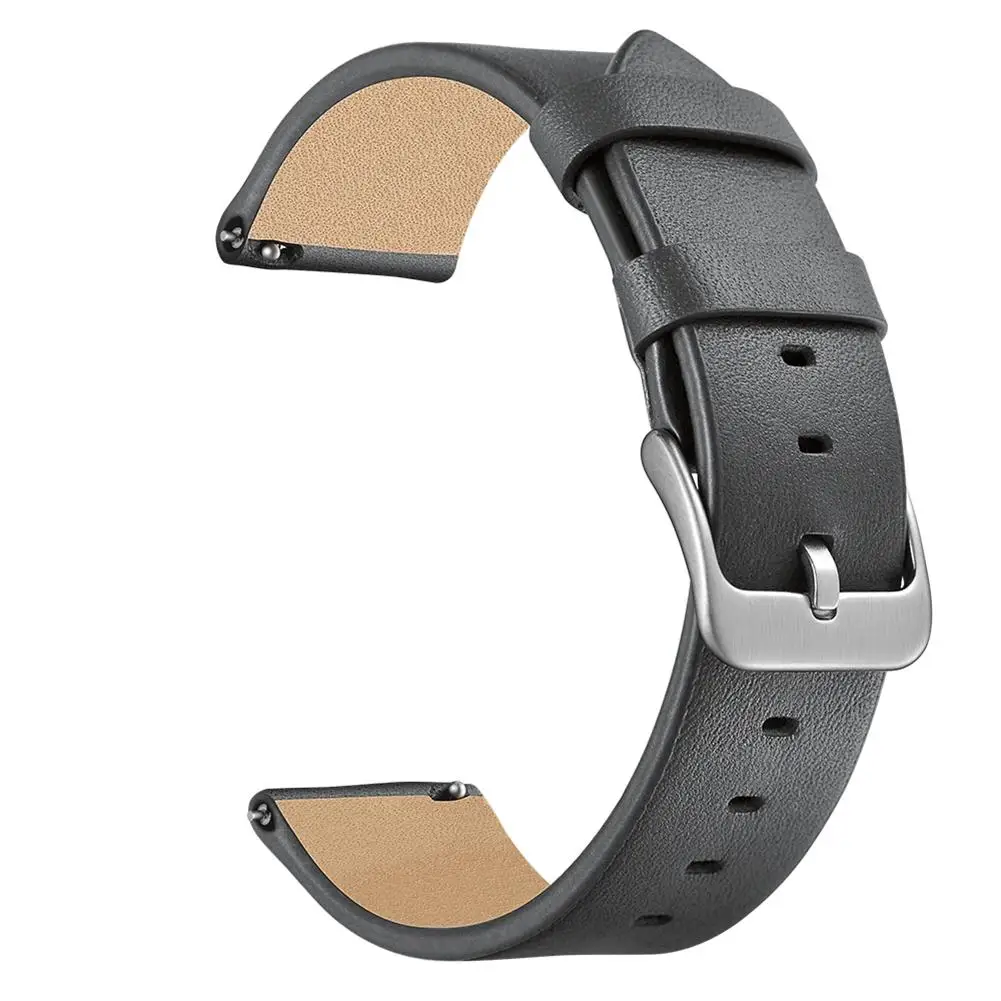 22 мм умные модные сменные спортивные часы с кожаным ремешком для huawei Watch GT/Honor Magic Band - Цвет: Gray