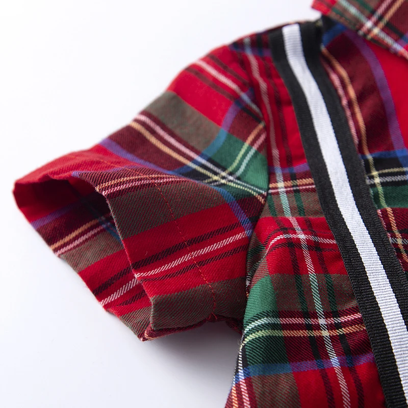 Baby boy clothes 2019 new summer male baby gentleman bow tie cute plaid short sleeve strap decorative romper 70-95cm |