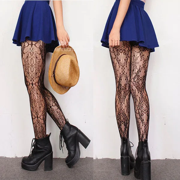 LIMSISNIW/тонкие модные женские пикантные сетчатые колготки с цветочным узором