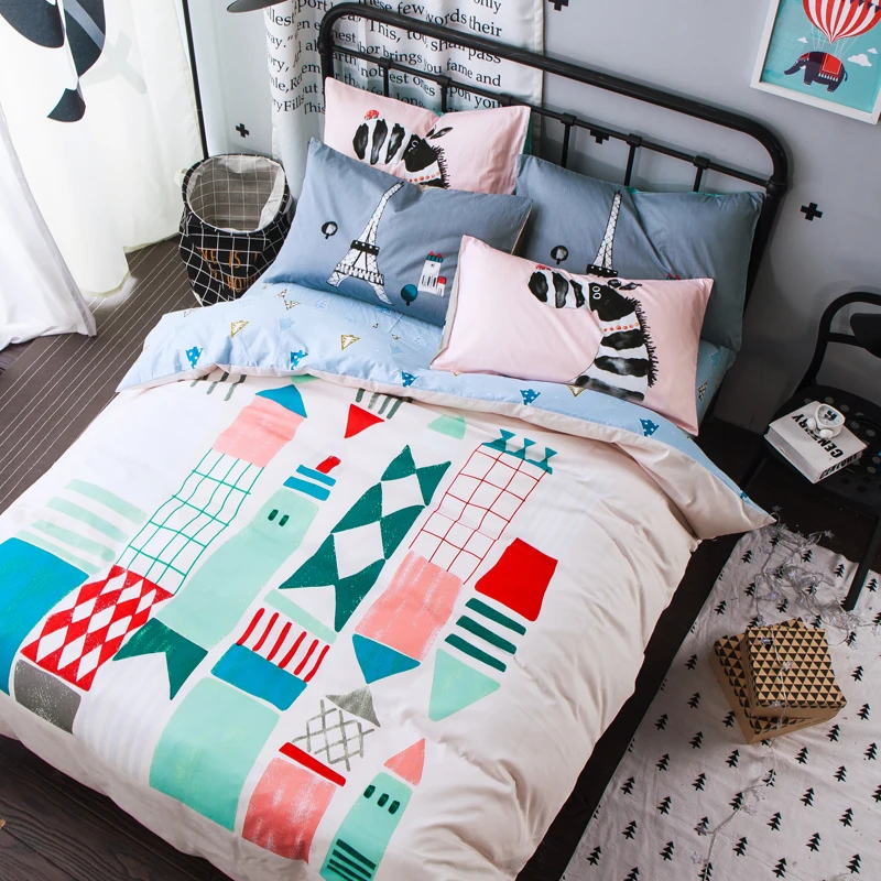 Благородный комплект постельного белья из 4 предметов 100% высококачественный